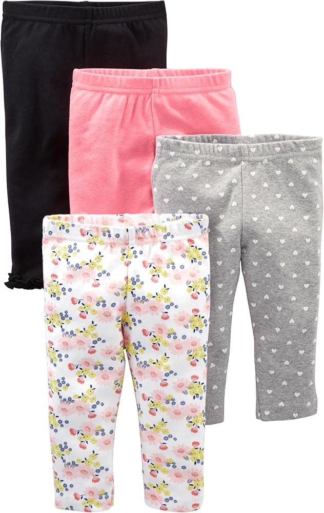 Simple Joys by Carter's Infant-and-Toddler-Pants (Pack of 4) Baby Girls