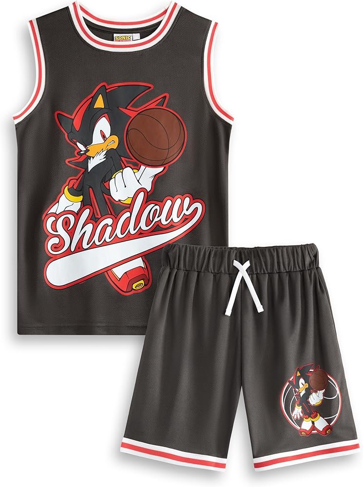 Sonic The Hedgehog Shadow Basketball Set 2 Pieces in Black Unisex Kids